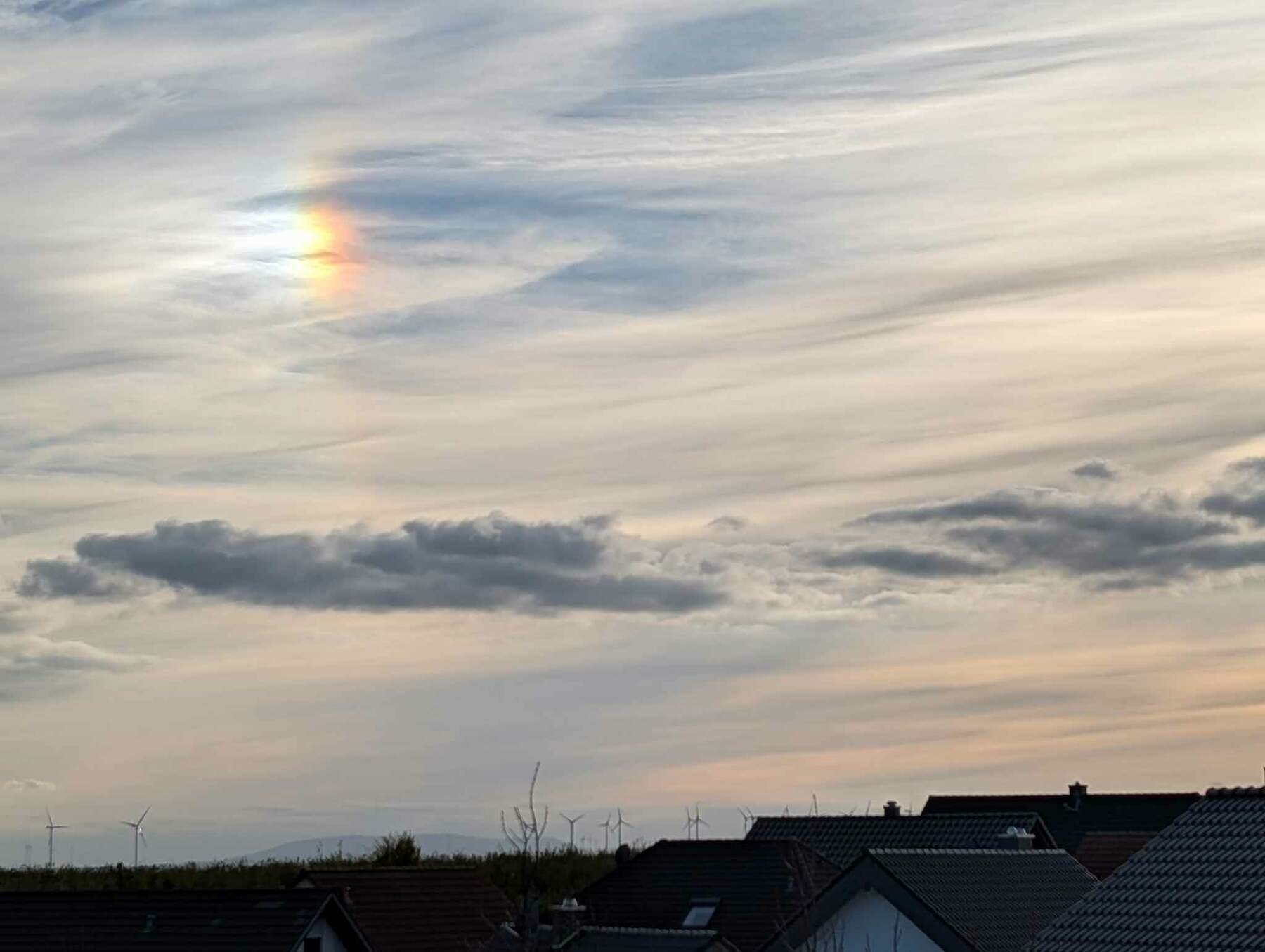 Halo Wolken in Rheinhessen