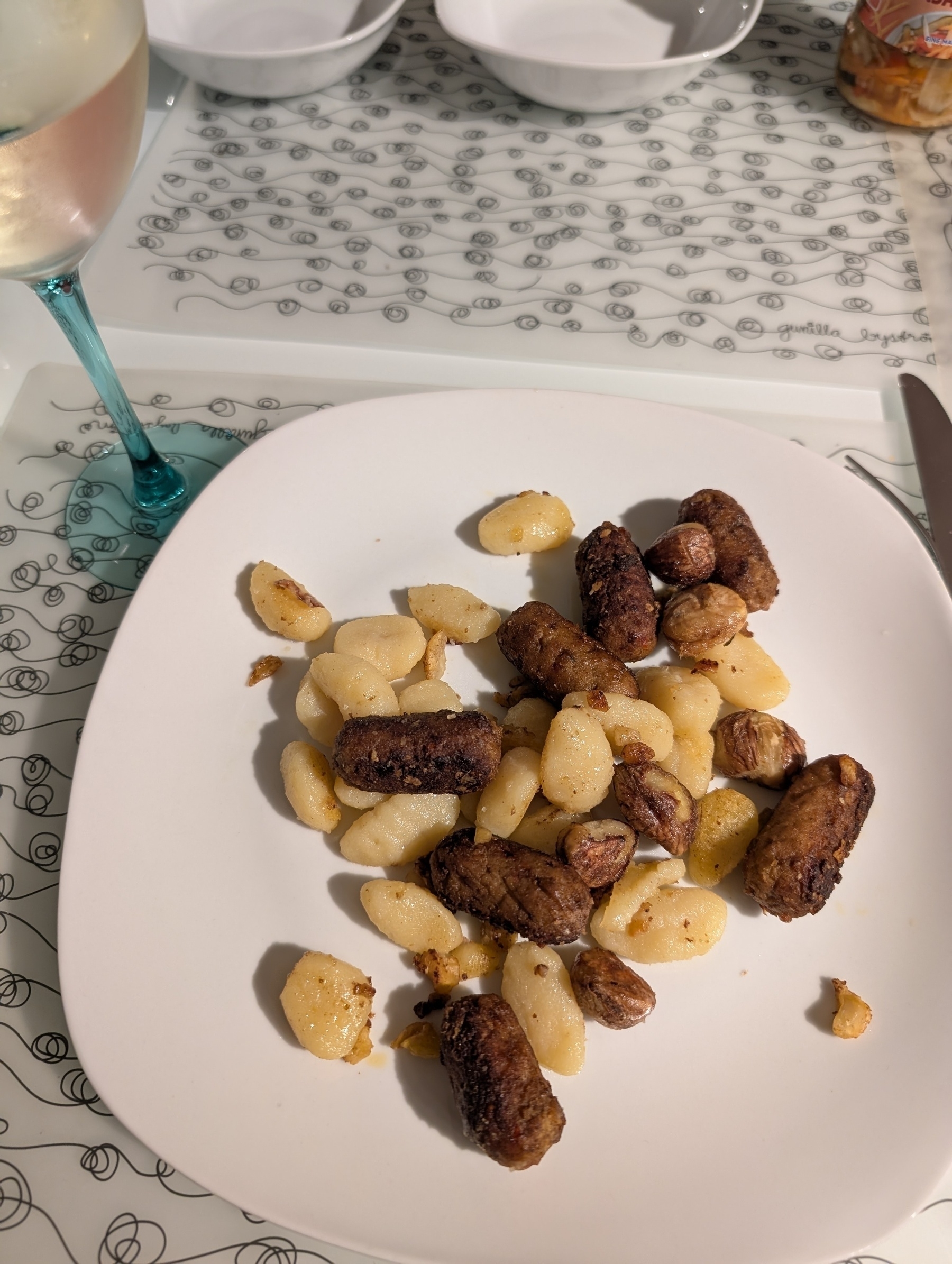 Gnocchi, Eßkastanien und vegane Cevapcici