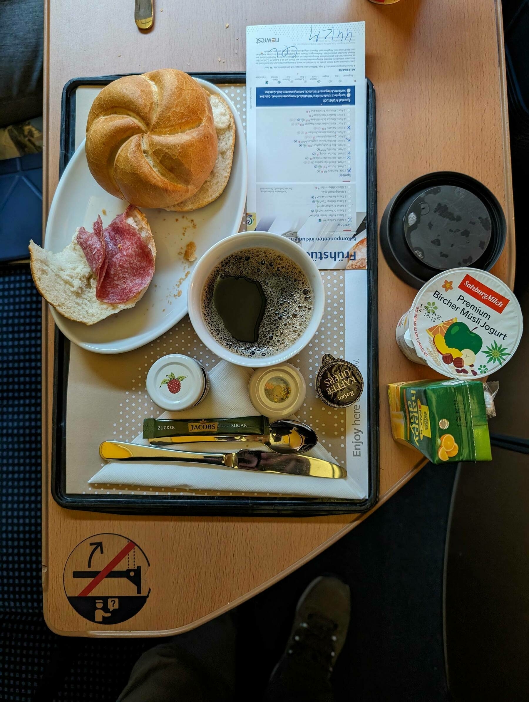 Frühstück im ÖBB Nightjet