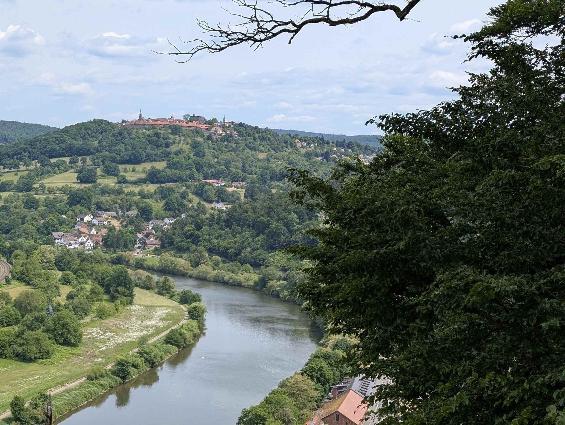 Blick auf die Feste Dilsberg