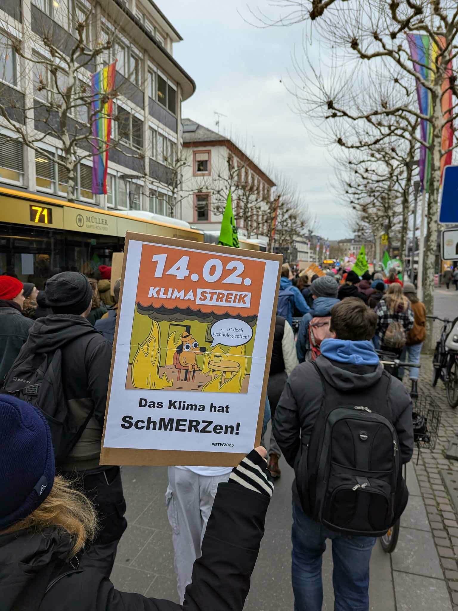 FridaysforFuture-Demo in Mainz am 14.2.2025